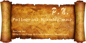 Pellegrini Nikodémusz névjegykártya